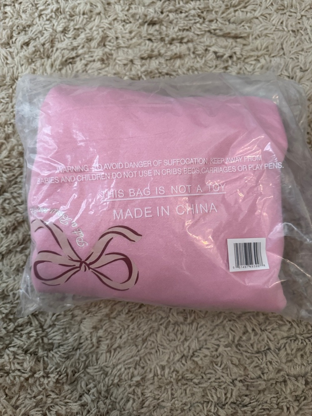 Living Fully Co. Christmas Pink Gift-Print Crewneck Sweatshirt - Picture 5 of 7